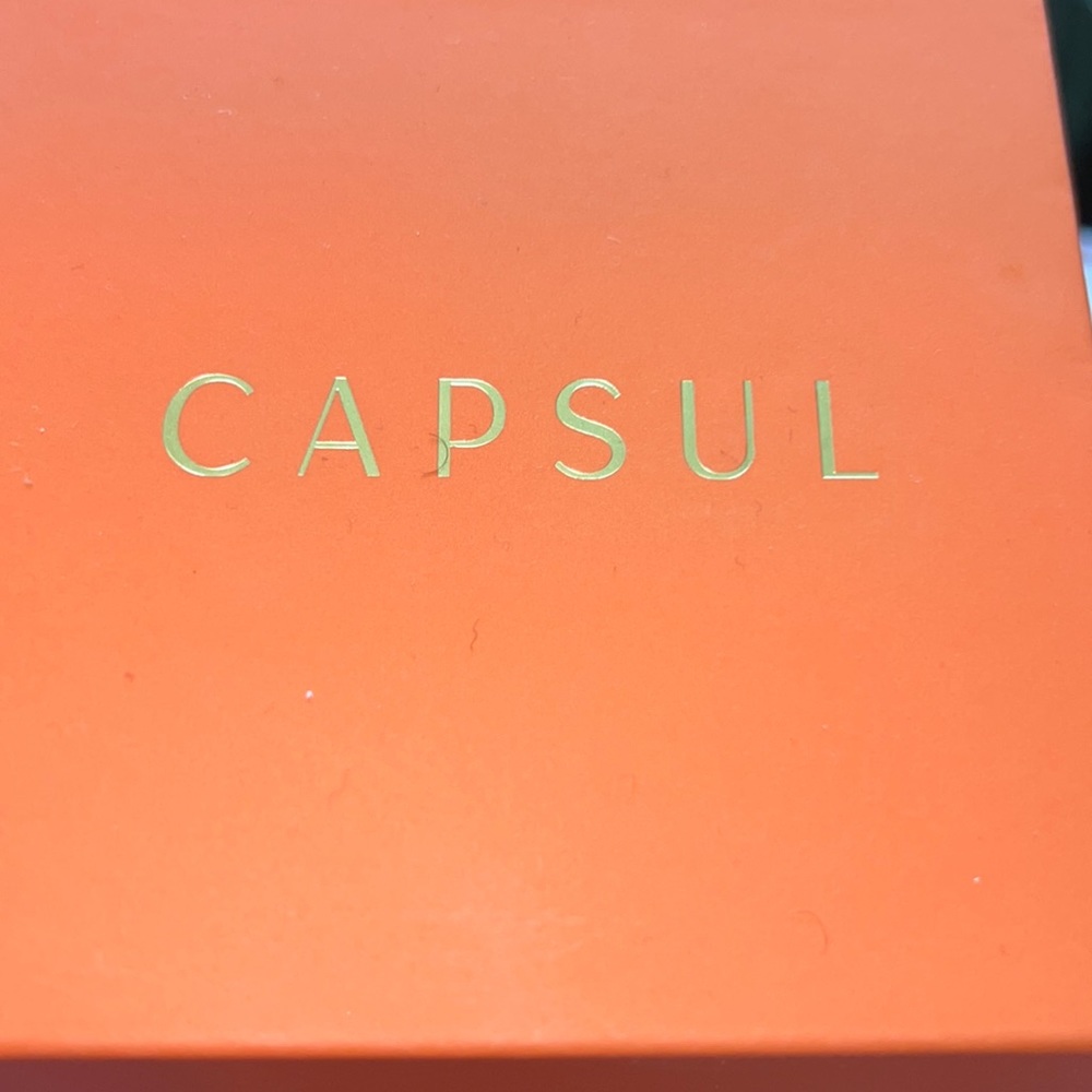 Brand new gold rings with box from capsule jewelry